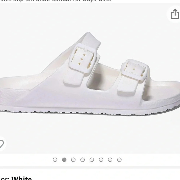 NWT! Kids comfort slides sandals with adjustable buckles 1/2 youth - Picture 2 of 5